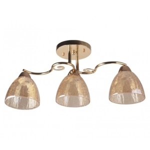 Lustre, Lustra Agnes 3 LY-3287, 3xE27, auriu si sticla, design modern, IP20 - savelectro.ro