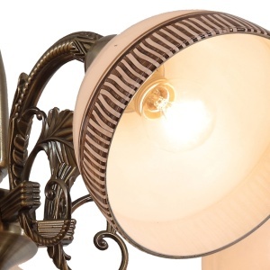 Lustra Ava, 5xE27, bronz antichizat + alb, Klausen [4]- savelectro.ro