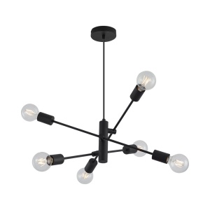 Lustra BR-BV04-00044, 6xE27, neagra, IP20, Braytron [1]- savelectro.ro