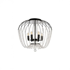 Corpuri de iluminat, Lustra Chic PL6, 6xE14, neagra, Klausen - savelectro.ro