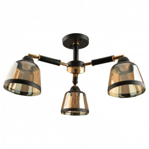Corpuri de iluminat, Lustra Darkish KL100037, 3xE27, neagra+auriu, IP20, Klausen - savelectro.ro