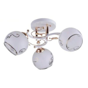 Corpuri de iluminat, Lustra Gina LY-3101, 3xE27, alba+aurie, IP20, Klausen - savelectro.ro