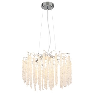 Lustre, Lustra Laverne 6xG9, cristale, Ø50 cm, IP20, crom, Globo Lighting - savelectro.ro