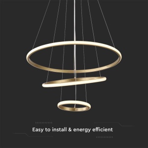 Lustra LED 8018-VT, 32W, 3880lm, lumina calda, IP20, aurie, V-Tac [5]- savelectro.ro