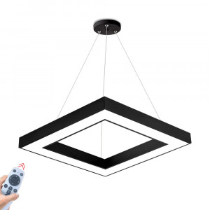 Lustre LED, Lustra LED Blade BR-BH16-07291, patrata, cu telecomanda, 45W, 4050lm, lumina calda+neutra+rece, IP20, neagra, Braytron - savelectro.ro