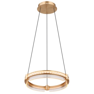 Lustra LED Blondie 36W, 2000 lm, lumina calda/neutra/rece, cristale, Ø40 cm, telecomanda, dimabila, aurie, Globo Lighting [6]- savelectro.ro