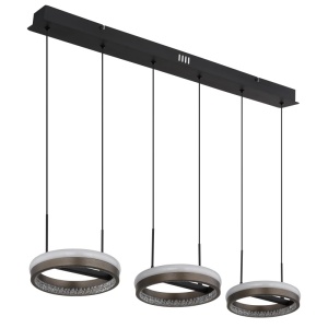 Lustre LED, Lustra LED Della 40W, 1400 lm, lumina calda/neutra/rece, 82 cm, IP20, gri inchis, Globo Lighting - savelectro.ro