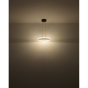 Lustra LED Della 60W, 2650 lm, lumina calda/neutra/rece, 101 cm, IP20, gri inchis, Globo Lighting [3]- savelectro.ro