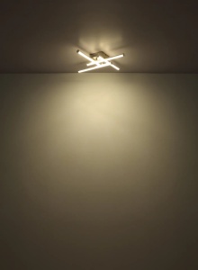 Lustra LED Kirina, 4 brate incrucisate, 24W, 1840 lm, lumina neutra (4000 K), IP20, nichel mat/cristale, Globo Lighting [6]- savelectro.ro