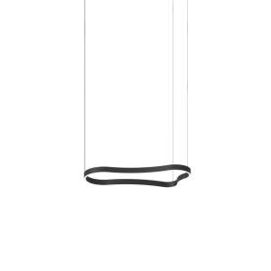 Lustre LED, Lustra LED Waves-1, 37W, 1660lm, lumina calda (3000 K), IP20, neagra, Ideal Lux - savelectro.ro