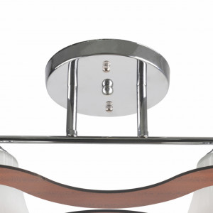 Lustra Mina LY-3361, 2xE27, alba+argintie+maro, IP20, Klausen [2]- savelectro.ro