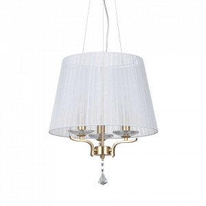 Corpuri de iluminat, Lustra Pegaso 197715, 3xE14, alba+aurie, IP20, Ideal Lux - savelectro.ro