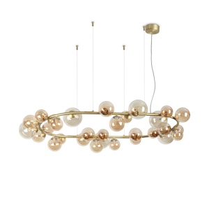 Lustre, Lustra Perlage, 30xG9, IP20, ambra, Ideal Lux - savelectro.ro