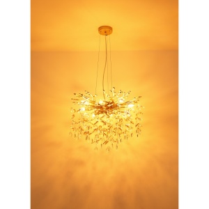 Lustra Queena 8xE14, cristale, Ø60 cm, IP20, aurie mat, Globo Lighting [4]- savelectro.ro