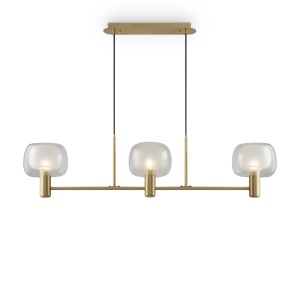 Corpuri de iluminat, Lustra Vision MOD411PL-03G, 3xE14, aurie+transparenta, IP20, Maytoni - savelectro.ro