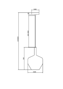 Pendul Duality MOD271PL-01B5, 1xE27, negru+fumuriu, IP20, Maytoni [3]- savelectro.ro