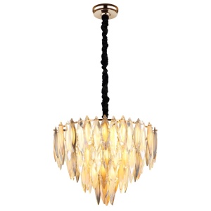 Pendule, Pendul Elinor, 12xE14, IP20, auriu+cristale K9, Globo Lighting - savelectro.ro