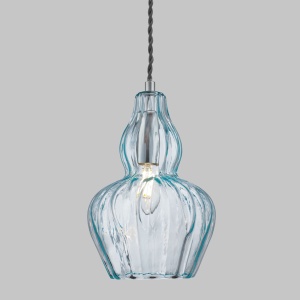 Pendul Eustoma MOD238-PL-01-BL, 1xE14, nichel+albastru, IP20, Maytoni [4]- savelectro.ro