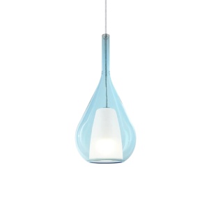 Pendul Kalique-3 1xE27, Ø180mm, IP20, albastru, Ideal Lux [1]- savelectro.ro