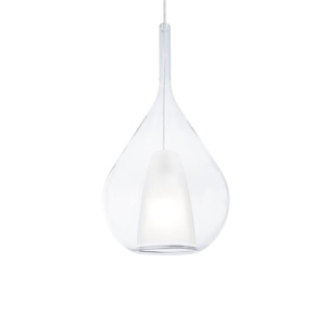 Pendule, Pendul Kalique-3 1xE27, Ø280mm, IP20, transparent, Ideal Lux - savelectro.ro