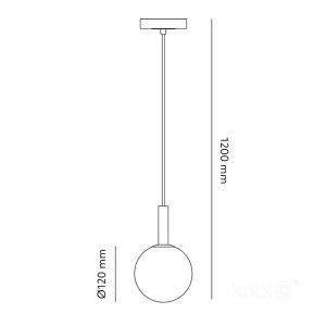 Pendul Kobi Globe, 1xG9, alb+auriu, IP20 [2]- savelectro.ro