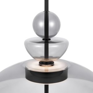 Pendul LED Bangkok MOD185PL-L11B3K3, 12W, 1200lm, lumina calda, IP20, negru+fumuriu, Maytoni [2]- savelectro.ro