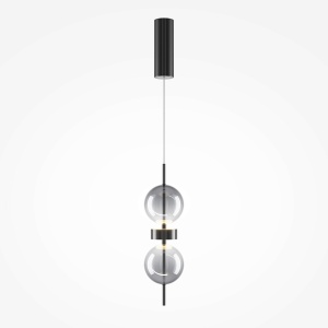 Pendule, Pendul LED Double Moon 8W, lumina calda (3000 K), IP20, negru, Maytoni - savelectro.ro