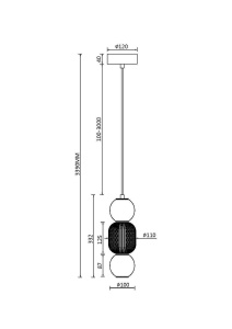 Pendul LED Drop MOD273PL-L16CH3K, 16W, 2000lm, lumina cald, IP20, crom, Maytoni [3]- savelectro.ro