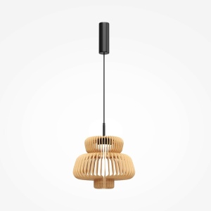 Pendule, Pendul LED Namiki MOD465PL-L12BK1, 14W, lumina calda/neutra, IP20, negru, Maytoni - savelectro.ro