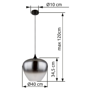Pendul Maxy, 1xE27, IP20, negru mat/fumuriu, Globo Lighting [4]- savelectro.ro