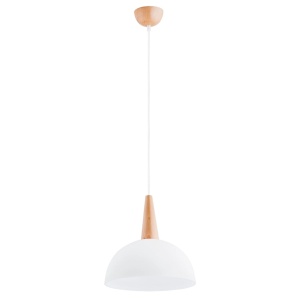 Pendule, Pendul Maya KL111107, 1xE27, natur si alb, design modern, IP20 - savelectro.ro