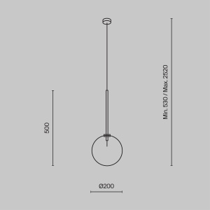 Pendul Mood MOD172PL-01B, 1xG4, negru+transparent, IP20, Maytoni [2]- savelectro.ro