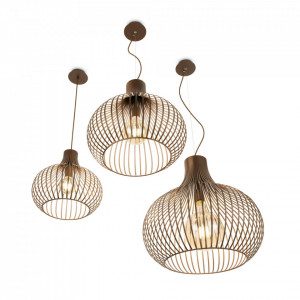 Pendul Onion 205311, 1xE27, maro, IP20, Ideal Lux [2]- savelectro.ro