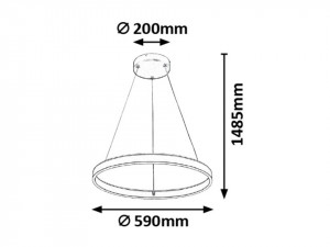 Pendul Othello LED, metal, alb, gri, 1800 lm, temperatura de culoare variabila (3000-6000K), 6299, Rabalux [3]- savelectro.ro