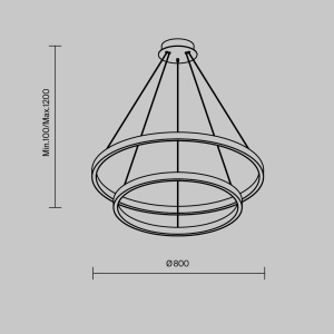 Pendul Rim, 83W, dimabil, negru, Maytoni [7]- savelectro.ro