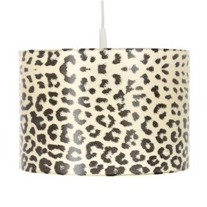 Pendul suspendat Gepard Kobi, alb cu imprimeu leopard, 1xE27, Ø30 cm [3]- savelectro.ro
