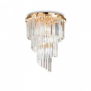 Plafoniera Carlton 213507, 12xE14, bronz+transparenta, IP20, Ideal Lux