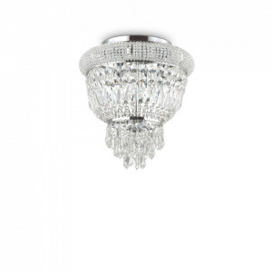Corpuri de iluminat, Plafoniera Dubai 207162, 3xE14, crom+transparenta, IP20, Ideal Lux - savelectro.ro