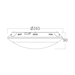 Plafoniera exterior Napoli E27, IP65, IK06, gri inchis, Braytron [8]- savelectro.ro