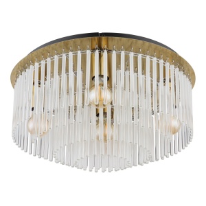 Plafoniera Gorley, 5xE27, IP20, auriu mat/negru/opal transparent, Globo Lighting [2]- savelectro.ro