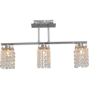 Corpuri de iluminat, Plafoniera Kubo KL7512, 3xG9, transparenta+crom, IP20, Klausen - savelectro.ro