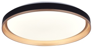 Plafoniere LED, Plafoniera LED 36W, 3240 lm, lumina calda/neutra/rece, IP20, telecomanda, dimabila, neagra+aurie, Optonica - savelectro.ro