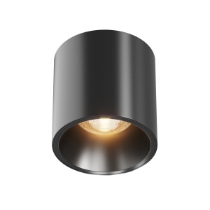 Plafoniera LED Alfa C064CL-L12B3K-D, dimabila, 12W, 840lm, lumina calda, IP20, neagra, Maytoni [1]- savelectro.ro