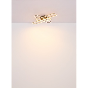 Plafoniera LED Dakari, 40W, 1650 lm, lumina calda (3000 K), IP20, neagra+aurie, Globo Lighting [2]- savelectro.ro