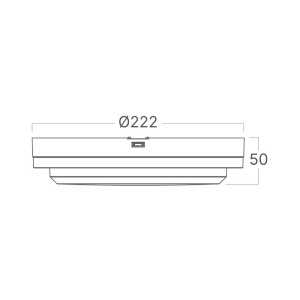 Plafoniera LED exterior cu kit de emergenta 18W, lumina calda/neutra/rece, IP65, Braytron [9]- savelectro.ro