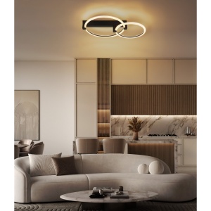 Plafoniera LED Fletcher 24W, lumina calda (3000 K), 2100 lm, IP20, neagra mat, Globo Lighting [9]- savelectro.ro