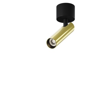 Plafoniera LED Focus T C141CL-L125-6W3K-BBS, 6W, 290lm, lumina calda, IP20, neagra+arama, Maytoni [1]- savelectro.ro