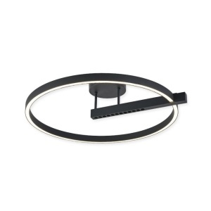 Plafoniere LED, Plafoniera LED Himera, 48W, lumina neutra (4000 K), neagra, Klausen - savelectro.ro