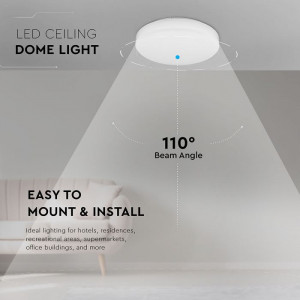 Plafoniera led rotunda, 25W, LED Chip Samsung, IP44, lumina rece(6400K), 2500lm, Alb, V-TAC [7]- savelectro.ro