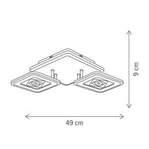 Plafoniera LED Smart Escape, 62W, lumina calda/neutra/rece (3000-6500K), alba, Klausen [6]- savelectro.ro